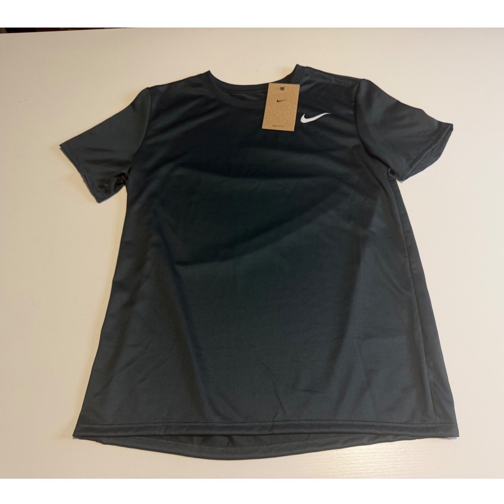 Nike Dri-FIT Womens Training Tee Dark Green Short Sleeve DX0687-391 Small